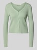 Tom Tailor Denim Slim fit cardigan met ribstructuur Rietgroen