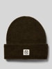 MSCH Copenhagen Beanie mit Alpaka-Anteil und Label-Patch Oliv Melange