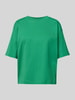 Jake*s Casual Oversized T-shirt met geribde ronde hals Grasgroen