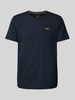 PME Legend T-shirt met labelpatch, model 'GUYVER' Marineblauw