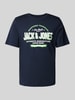 Jack & Jones T-Shirt mit Label-Print Modell 'ELOGO' Marine