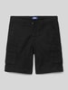 Jack & Jones Regular Fit Cargoshorts mit Label-Patch Modell 'BOWIE' Black