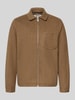 Casual Friday Jacke mit Brusttasche und Kentkragen Modell 'ROLFSTED' Taupe