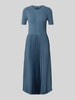 BOSS Nauwsluitende midi-jurk van viscosemix, model 'FADRIDI' Rookblauw