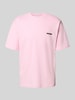 REVIEW T-shirt met logo en ronde hals Roze