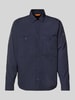 BOSS Orange Regular fit overhemdjack met borstzakken, model 'Locky' Donkerblauw