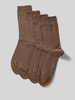 camano Socken im unifarbenen Design im 4er-Pack Camel