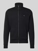 Christian Berg Men Regular Fit Sweatjacke mit Stehkragen Black