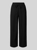 Soyaconcept Straight Leg Leinenhose mit Tunnelzug Modell 'Ina' Black