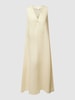 MaxMara Leisure Midi-jurk van linnen, model 'SOFOCLE' Zand