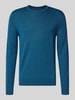 Christian Berg Men Regular Fit Longsleeve aus Merino-Mix Petrol Melange