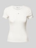 Tommy Jeans T-Shirt mit Label-Stitching Offwhite