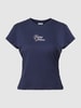 Tommy Jeans T-Shirt mit Logo-Print Marineblau