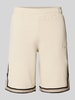 PEGADOR Shorts mit Strukturmuster und Label-Stitching Offwhite