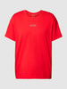 HUGO CLASSIFICATION Oversized T-shirt met labelprint, model 'Linked' Rood