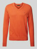 Tommy Hilfiger Gebreide pullover met logostitching, model 'PIMA' Oranje