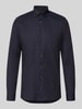 OLYMP No. Six Super Slim Fit Businesshemd aus Baumwoll-Mix Marine