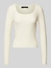 Vero Moda Slim Fit Strickpullover mit Viskose-Anteil Modell 'CECILIE' Offwhite