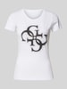 Guess T-shirt met strass- en siersteentjes Wit