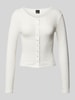 Gina Tricot Longsleeve mit U-Boot-Ausschnitt Offwhite