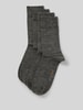 camano Socken mit Label-Stitching  im 3er-Pack Dunkelgrau Melange