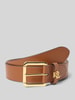 Lauren Ralph Lauren Leren riem met labelapplicatie Cognac