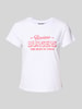Review T-Shirt mit Label-Print Weiss