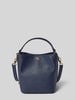 Lauren Ralph Lauren Handtasche aus Rindsleder mit Label-Applikation Modell 'REESE' Marine