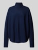 Drykorn Gebreide pullover van scheerwol met opstaande kraag, model 'LYZA' Marineblauw