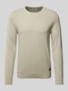 s.Oliver RED LABEL Regular Fit Strickpullover aus reiner Baumwolle mit Strukturmix Offwhite