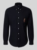 Polo Ralph Lauren Custom Fit Freizeithemd mit Motiv-Stitching Black