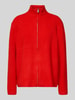 ICHI Regular fit gebreid jack met opstaande kraag, model 'IHDUCIE' Rood