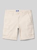Jack & Jones Regular Fit Cargoshorts mit Label-Patch Modell 'BOWIE' Ecru