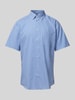 Eterna Modern fit zakelijk overhemd met vichy-ruit Bleu