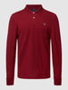 Gant Poloshirt im langärmeligen Design Bordeaux Rot