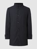 Tom Tailor Kurzmantel mit Kontrastblende Marineblau meliert