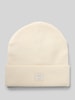 Knowledge Cotton Apparel Mütze aus reiner Wolle Modell 'Merino' Offwhite