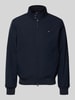 Tommy Hilfiger Relaxed fit blouson met logostitching Marineblauw