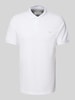 s.Oliver RED LABEL Regular Fit Poloshirt aus reiner Baumwolle mit Label Stitching Weiss