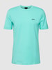 BOSS Green T-shirt met labelprint Mint