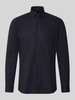 OLYMP Level 5 Body Koszula biznesowa o kroju slim fit z mieszanki bawełny Granatowy