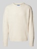 Jack & Jones Strickpullover mit Strukturmuster Modell 'OLLIE' Offwhite