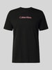 Calvin Klein Jeans Regular fit T-shirt met logoprint, model 'Class' Zwart