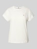 Tommy Hilfiger T-shirt o kroju regular fit z czystej bawełny Écru