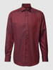 Eterna Modern Fit Business-Hemd mit Allover-Muster Bordeaux Rot