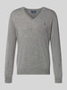 Polo Ralph Lauren Regular Fit Pullover aus reiner Wolle Mittelgrau