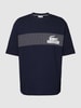 Lacoste T-shirt met labelprint Marineblauw