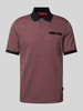 bugatti Poloshirt met contrastgarnering Rood