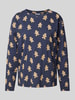 Jake*s Casual Pyjamabovendeel met motiefprint Donkerblauw