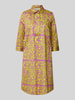 Christian Berg Woman Knielanges Kleid mit 3/4-Ärmel Lila